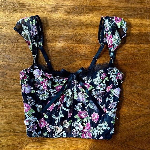 Victoria’s Secret Dream Angels Black Floral Corset Top Size 34B New Without Tag! - Picture 5 of 9